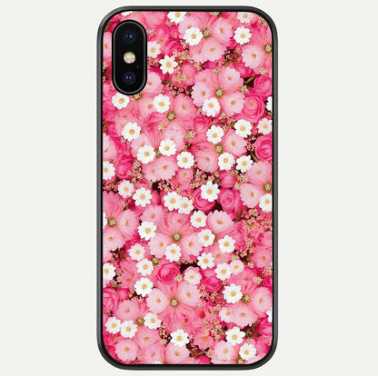 Pink Daisy Bliss Glass Case For iPhone X by Custom World