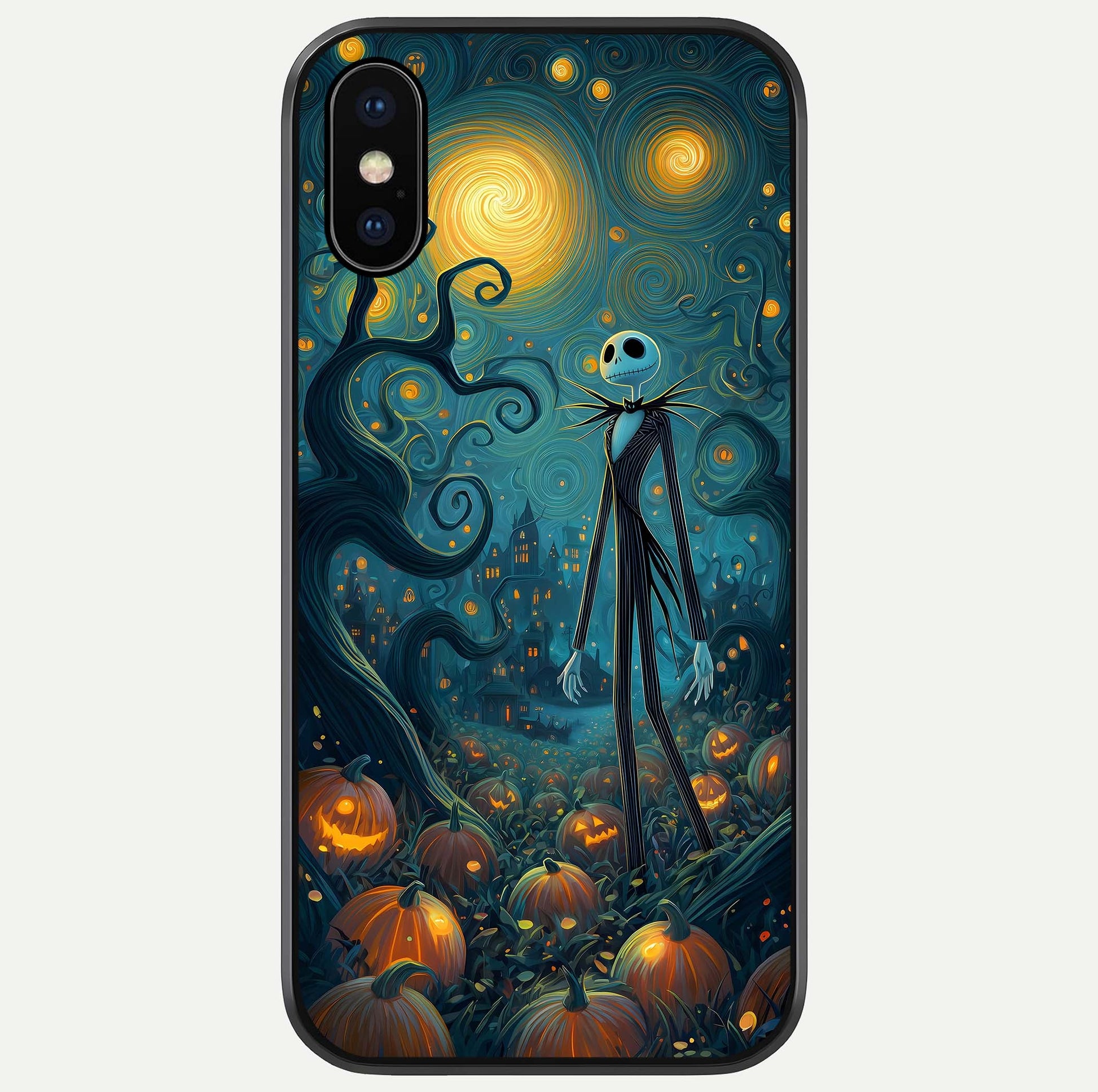 Pumpkin Moonlight Tale Glass Case For iPhone X by Custom World