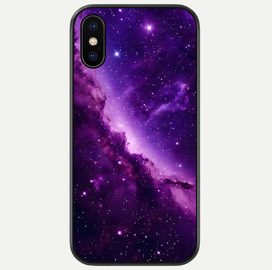 Purple Shade Sky Glass Case For iPhone X by Custom World