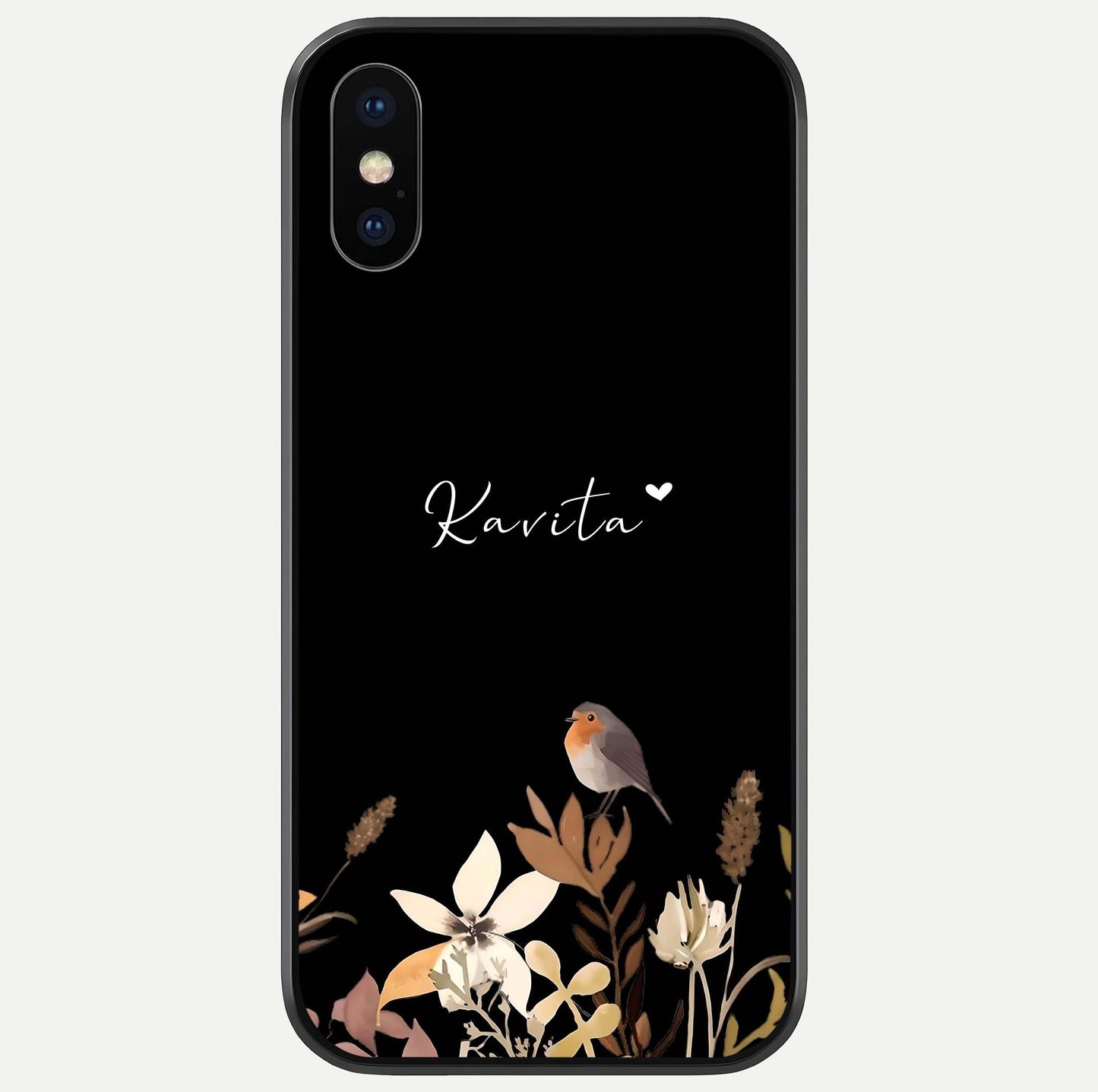 Quiet Garden Tune Custom Name Glass Case For iPhone X by Custom World