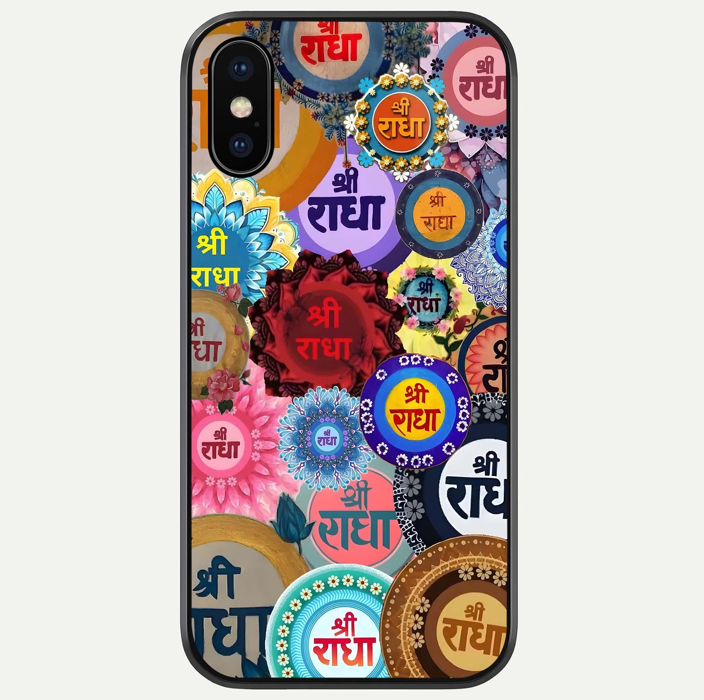 Radha Divine Bloom Glass Case For iPhone X by Custom World