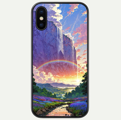 Rainbow Valley Dream Glass Case For iPhone 16 Pro by Custom World