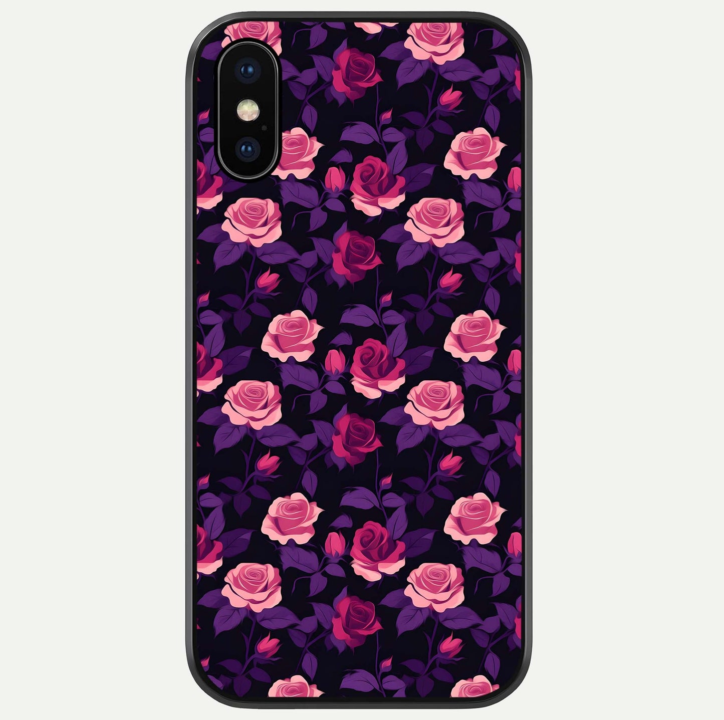 Rose Garden Twilight Glass Case For iPhone X by Custom World