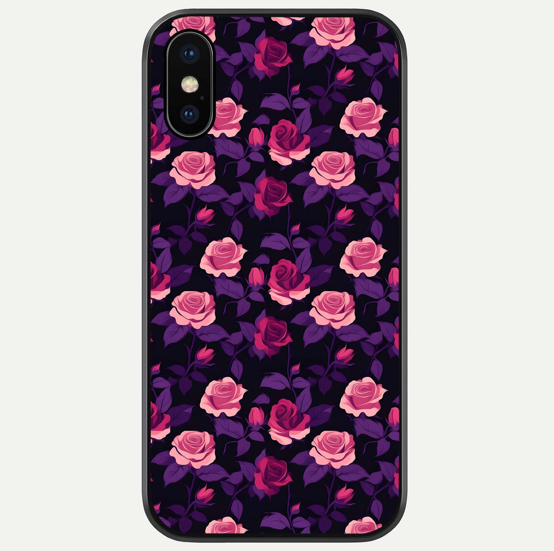 Rose Garden Twilight Glass Case For iPhone X by Custom World