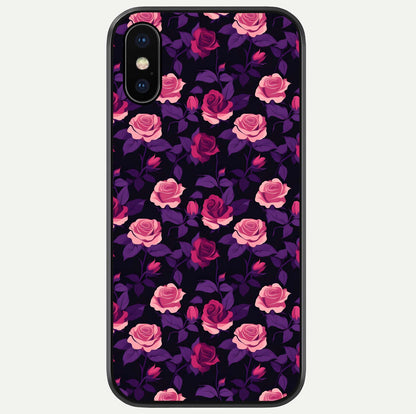 Rose Garden Twilight Glass Case For iPhone X by Custom World