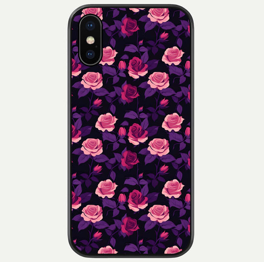 Rose Garden Twilight Glass Case For iPhone X by Custom World