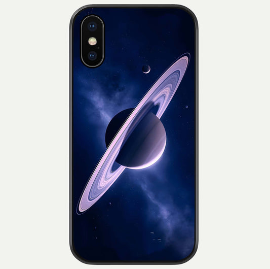 Saturn Ring Mystique Glass Case For iPhone X by Custom World