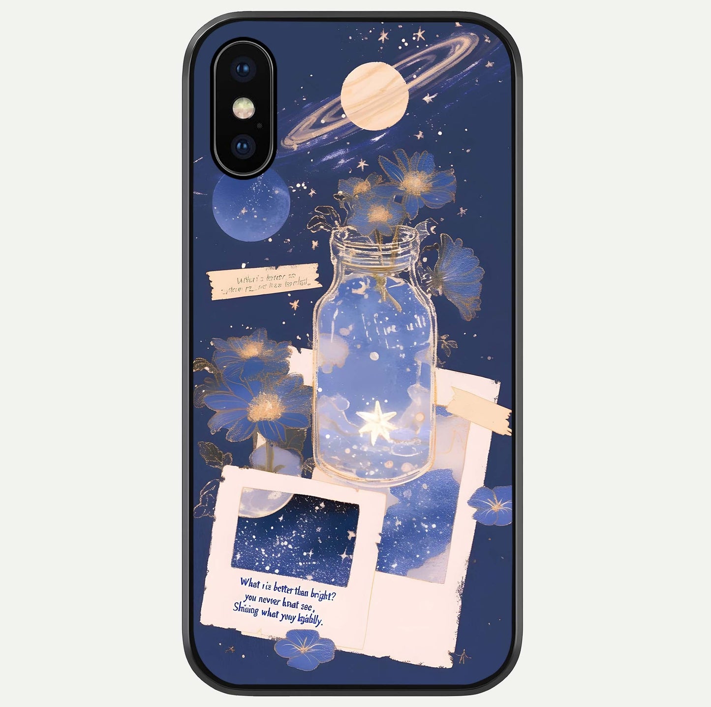 Starlit Cosmic Jar Glass Case For iPhone X by Custom World