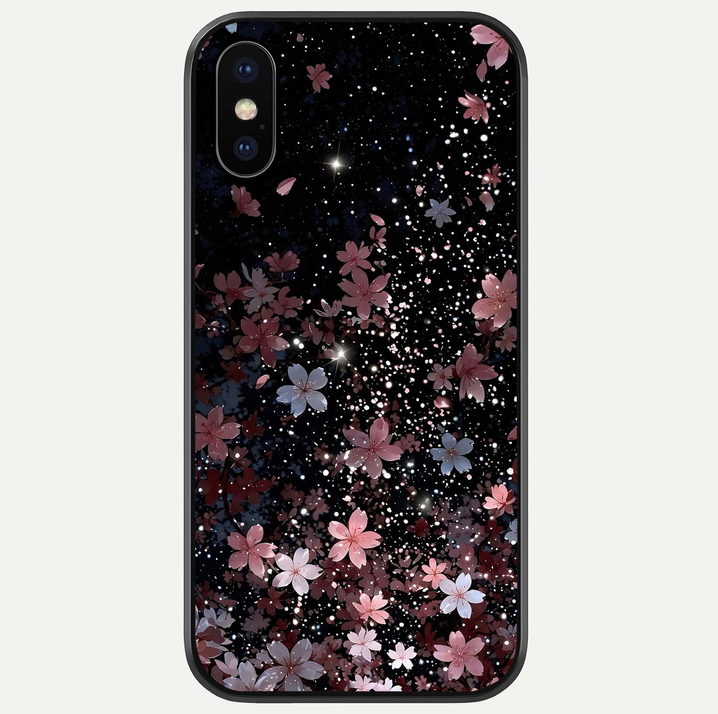 Starlit Flower Dreams Glass Case For iPhone X by Custom World
