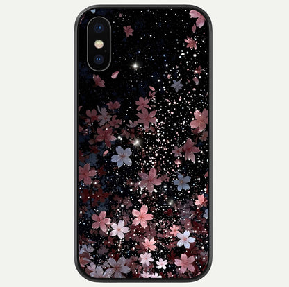 Starlit Flower Dreams Glass Case For iPhone X by Custom World