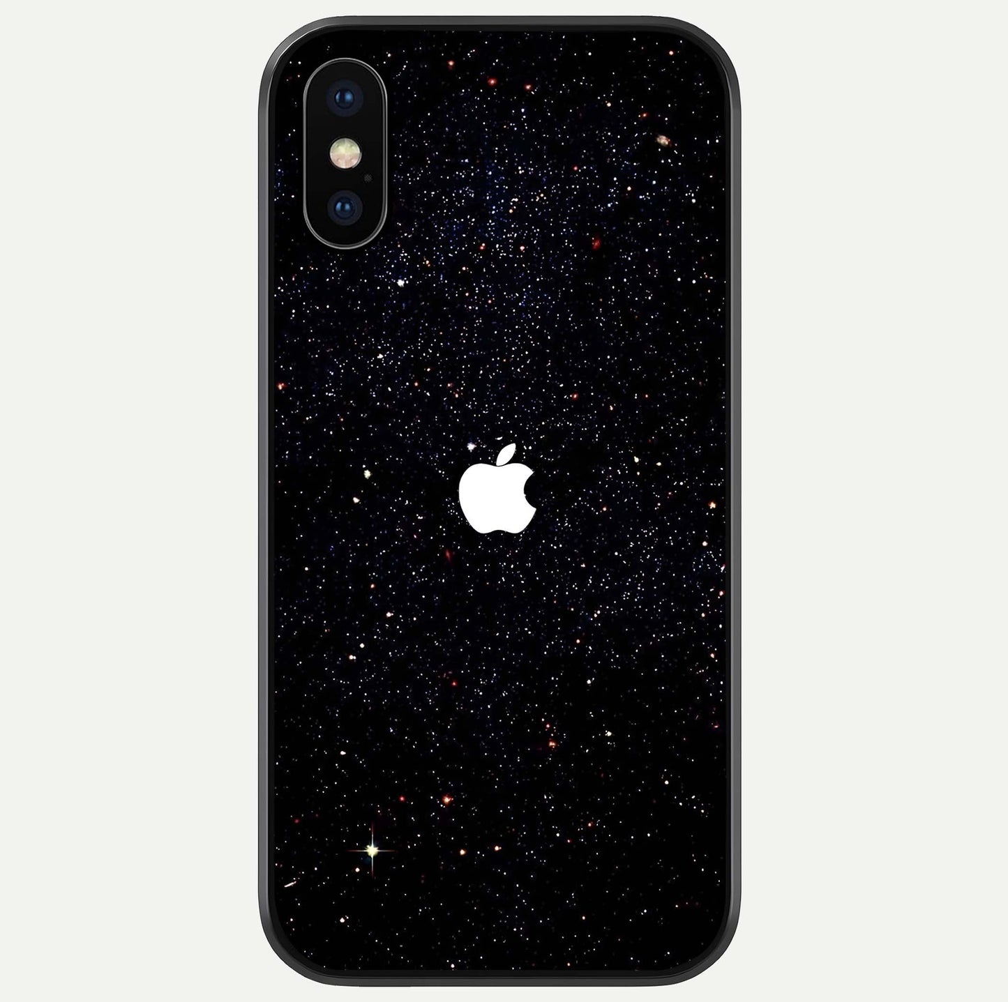 Starry Apple Galaxy Glass Case For iPhone X by Custom World