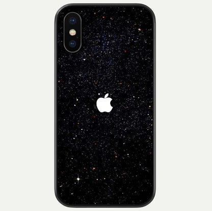 Starry Apple Galaxy Glass Case For iPhone X by Custom World