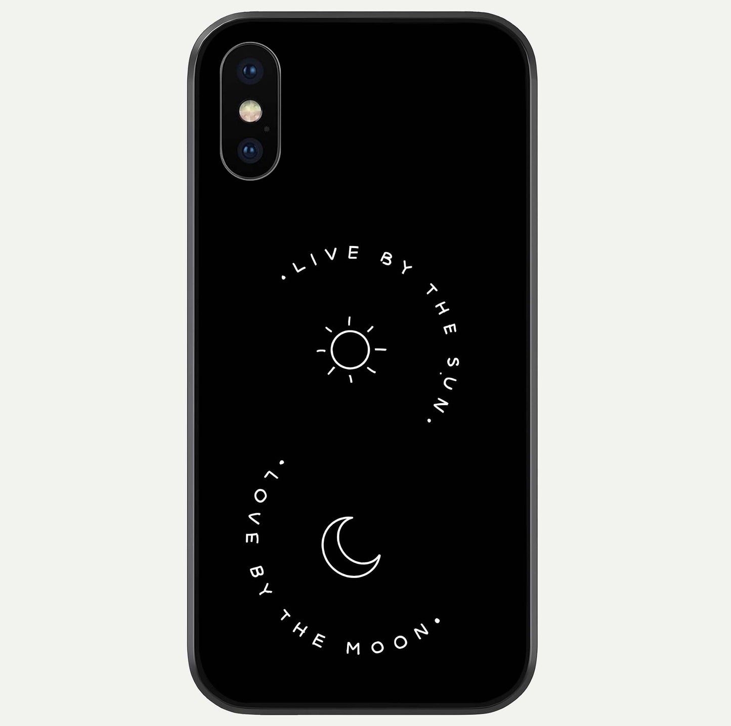 Sun Moon Balance Glass Case For iPhone X by Custom World