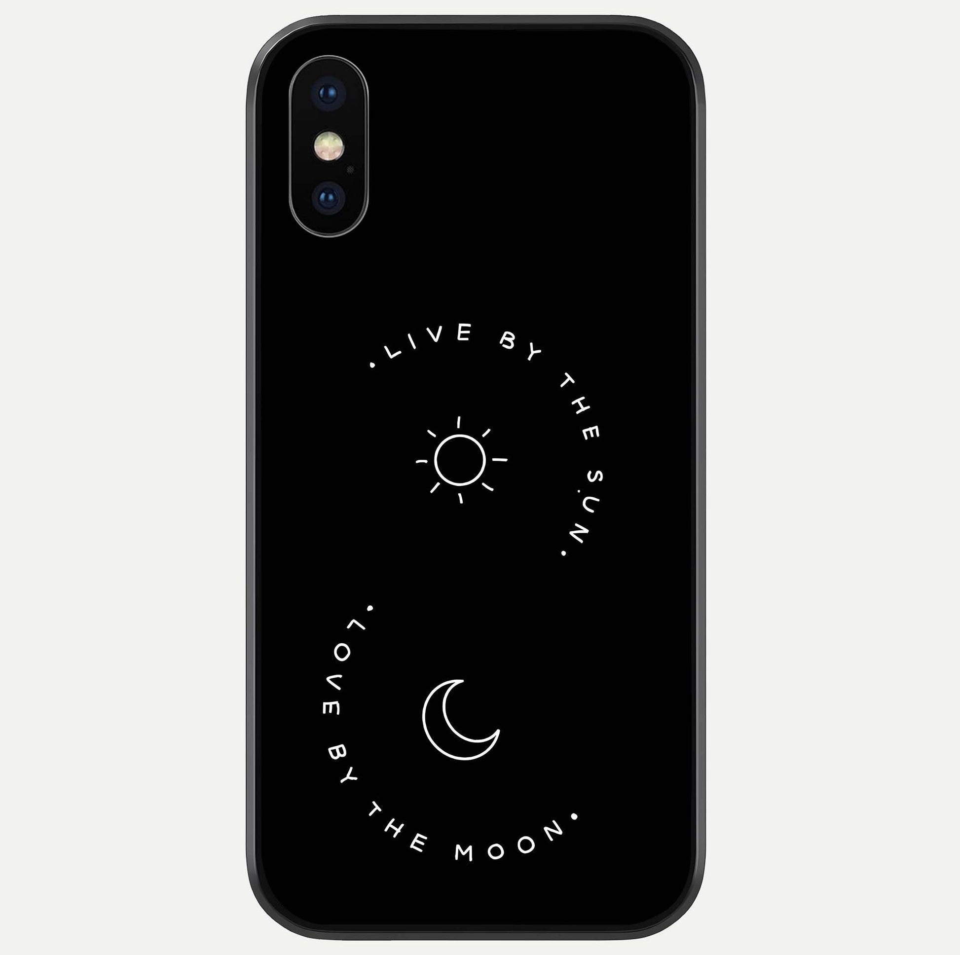 Sun Moon Balance Glass Case For iPhone X by Custom World