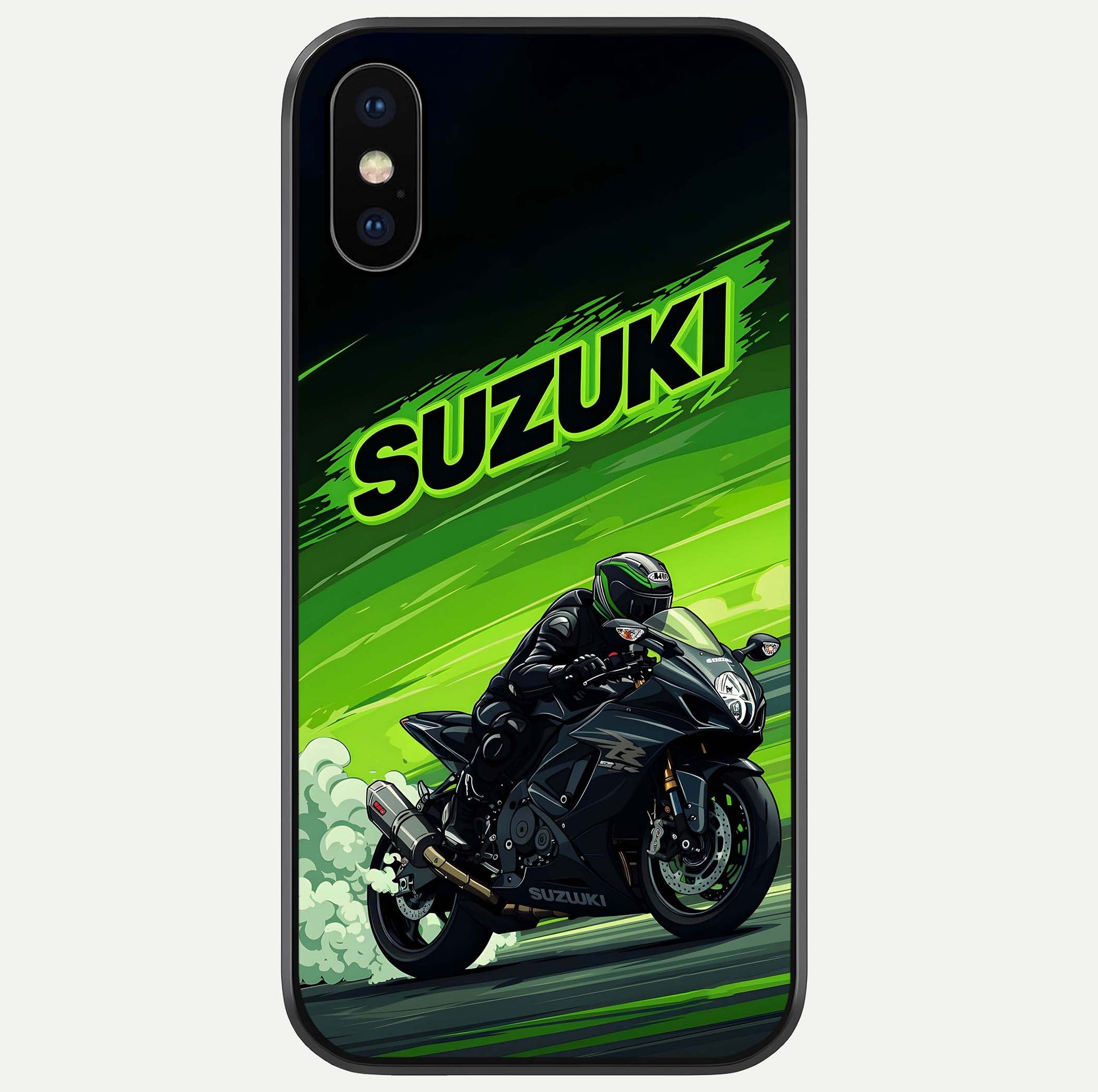 Suzuki Speed Beast Glass Case For iPhone X by Custom World