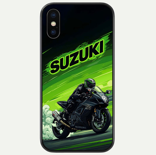 Suzuki Speed Beast Glass Case For iPhone X by Custom World