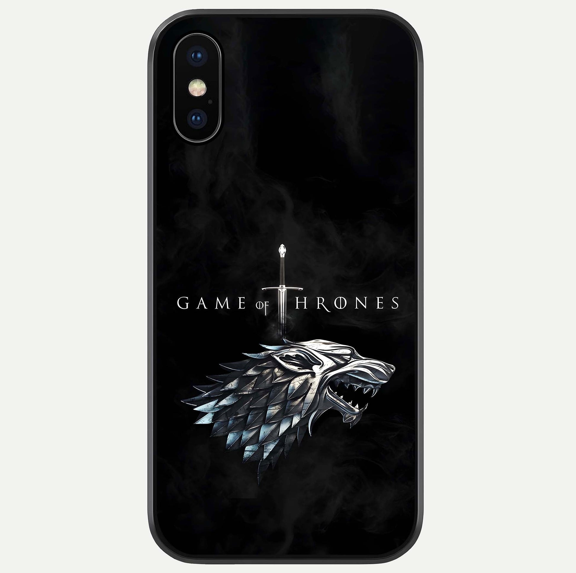 Throne Wolf Legacy Glass Case For iPhone X by Custom World