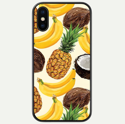 Tropical Fruit Mood Glass Case For iPhone X by Custom World