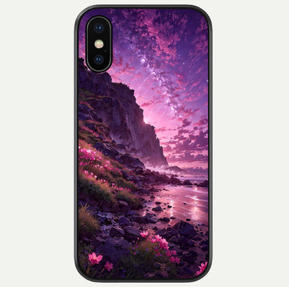 Twilight Blossom Coast Glass Case For iPhone X by Custom World