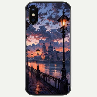 Twilight River Lights Glass Case For iPhone X by Custom World