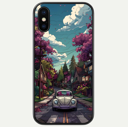 Vintage Street Drive Glass Case For iPhone X by Custom World