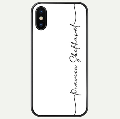 White Tune Custom Name Glass Case For iPhone X by Custom World