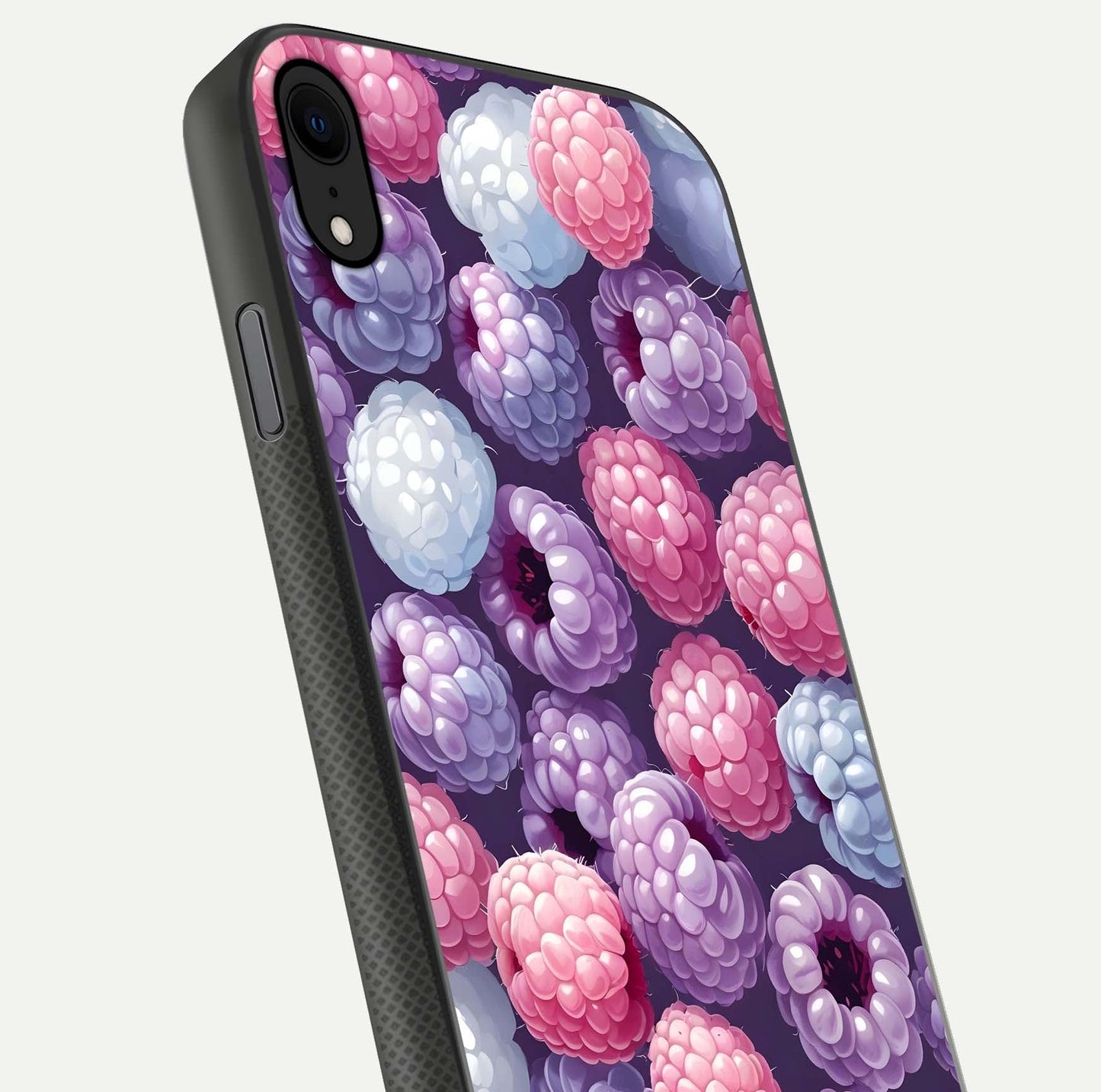 Berry Candy Pop Glass Case for iPhone X close-up shot revealing candy-style texture and reflective surface