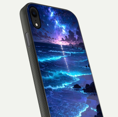 Classic Damn Look Glass Case for iPhone X close-up highlighting quote text and reflection shine