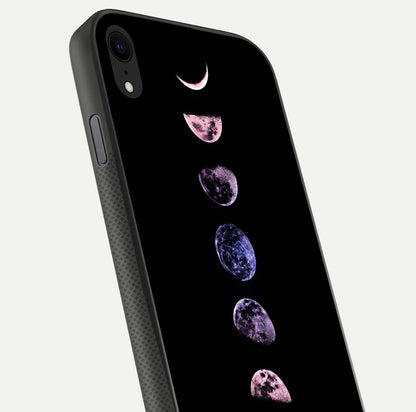 Crimson All Planets Glass Case for iPhone X close-up highlighting planet details and reflection polish