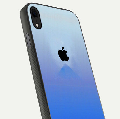 Gradient Apple Vibe Glass Case for iPhone X close-up angled shot showing color transition and reflection brightness