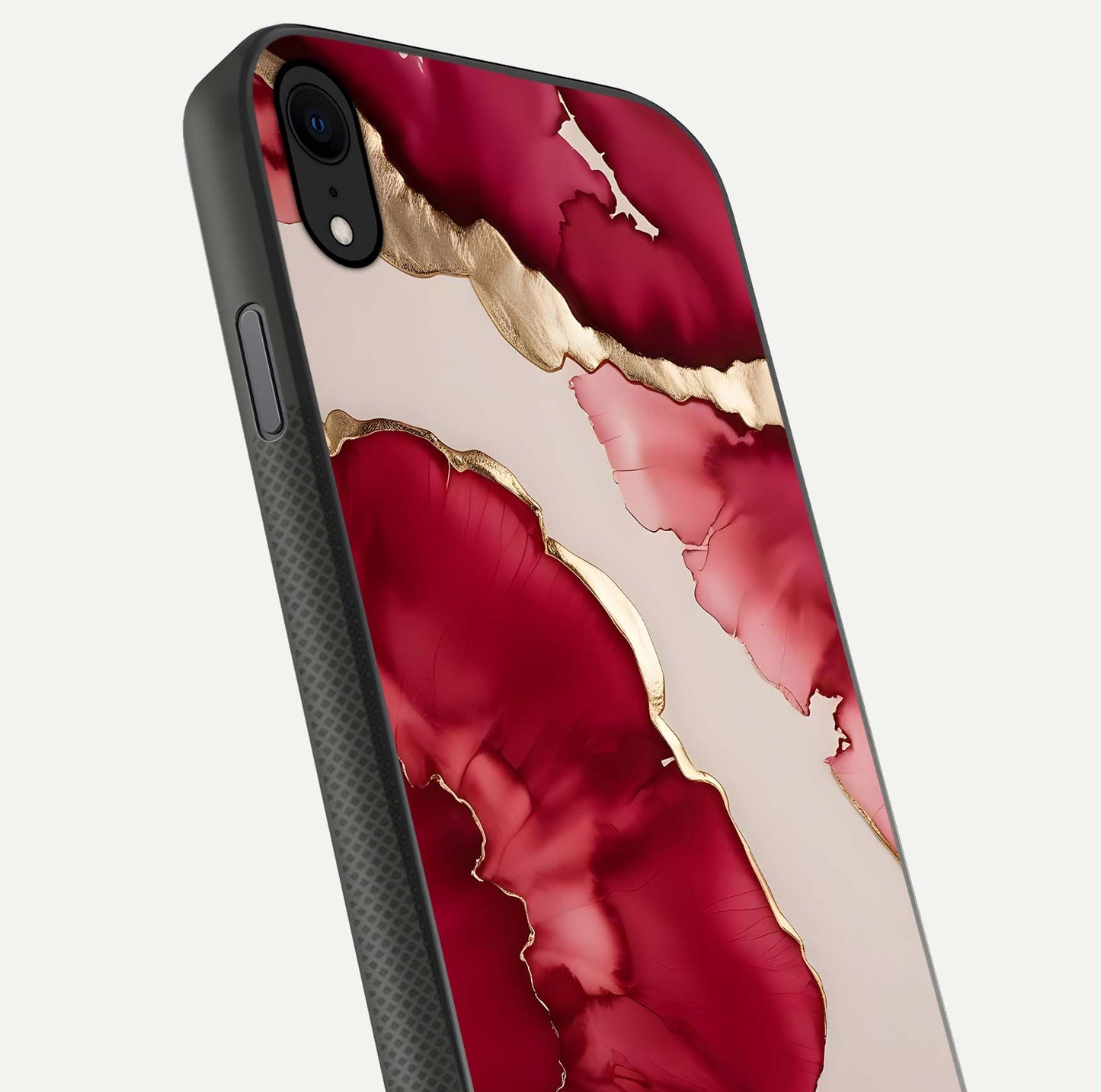 Pink & White Marble Glass Case For iPhone X