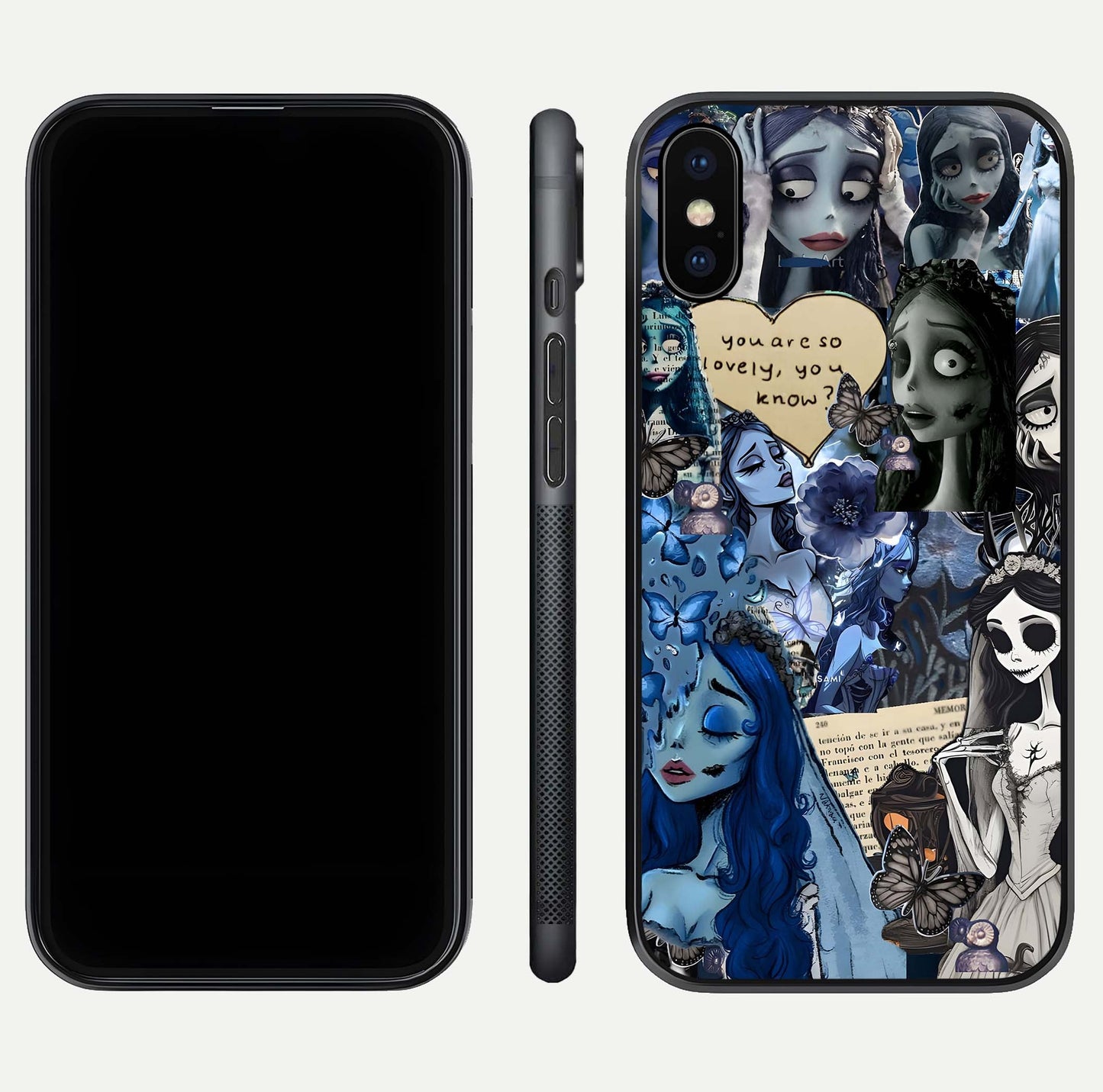 Corpse Bride Posters Glass Case for iPhone X dual-view layout displaying cinematic tones and HD finish