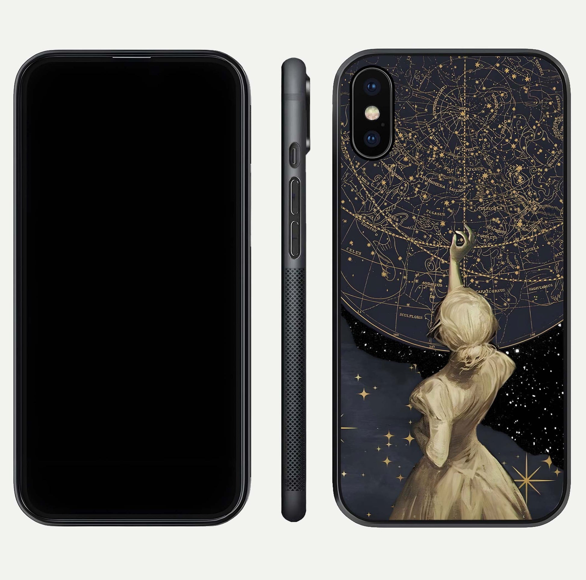 Taylor Swift Girl Glass Case for iPhone X front & back layout showing clean edge and vivid print