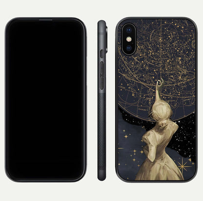Taylor Swift Girl Glass Case for iPhone X front & back layout showing clean edge and vivid print