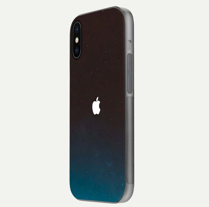 Green Emerald Apple Logo Glass Case for iPhone X side-angle image showing reflection polish and rich emerald hue