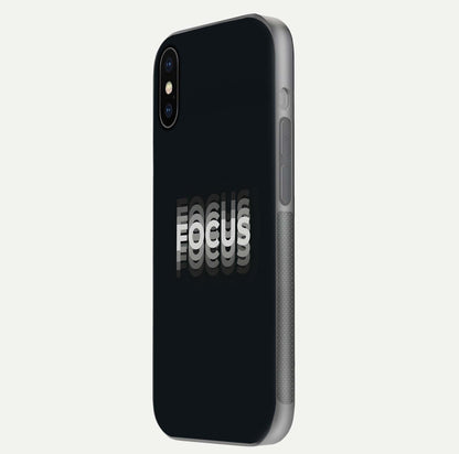 Mono Focus Vision Glass Case for iPhone X side-angle image showing smooth reflection and minimal tones