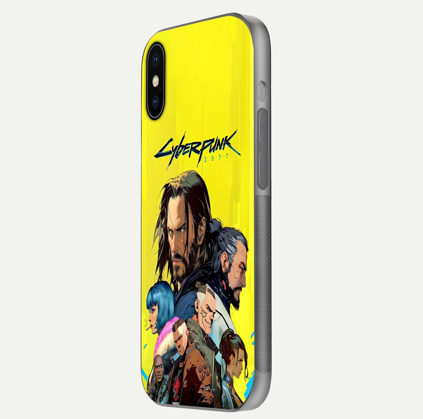 Neon Rebel Genesis Glass Case for iPhone X side-angle image showing gloss surface and sharp neon tone