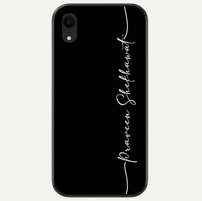 Black Tune Custom Name Glass Case For iPhone 16 Pro by Custom World