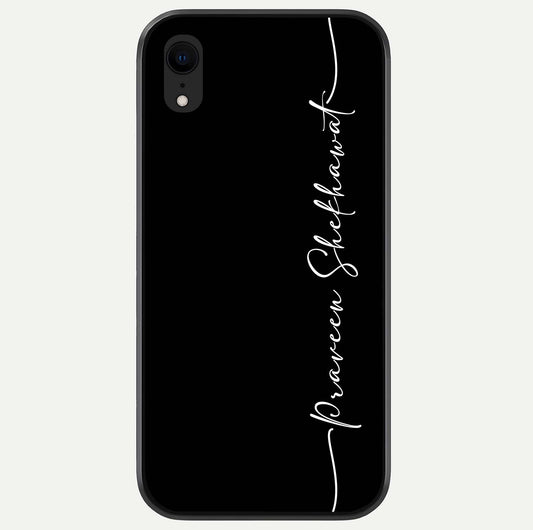 Black Tune Custom Name Glass Case For iPhone 16 Pro by Custom World