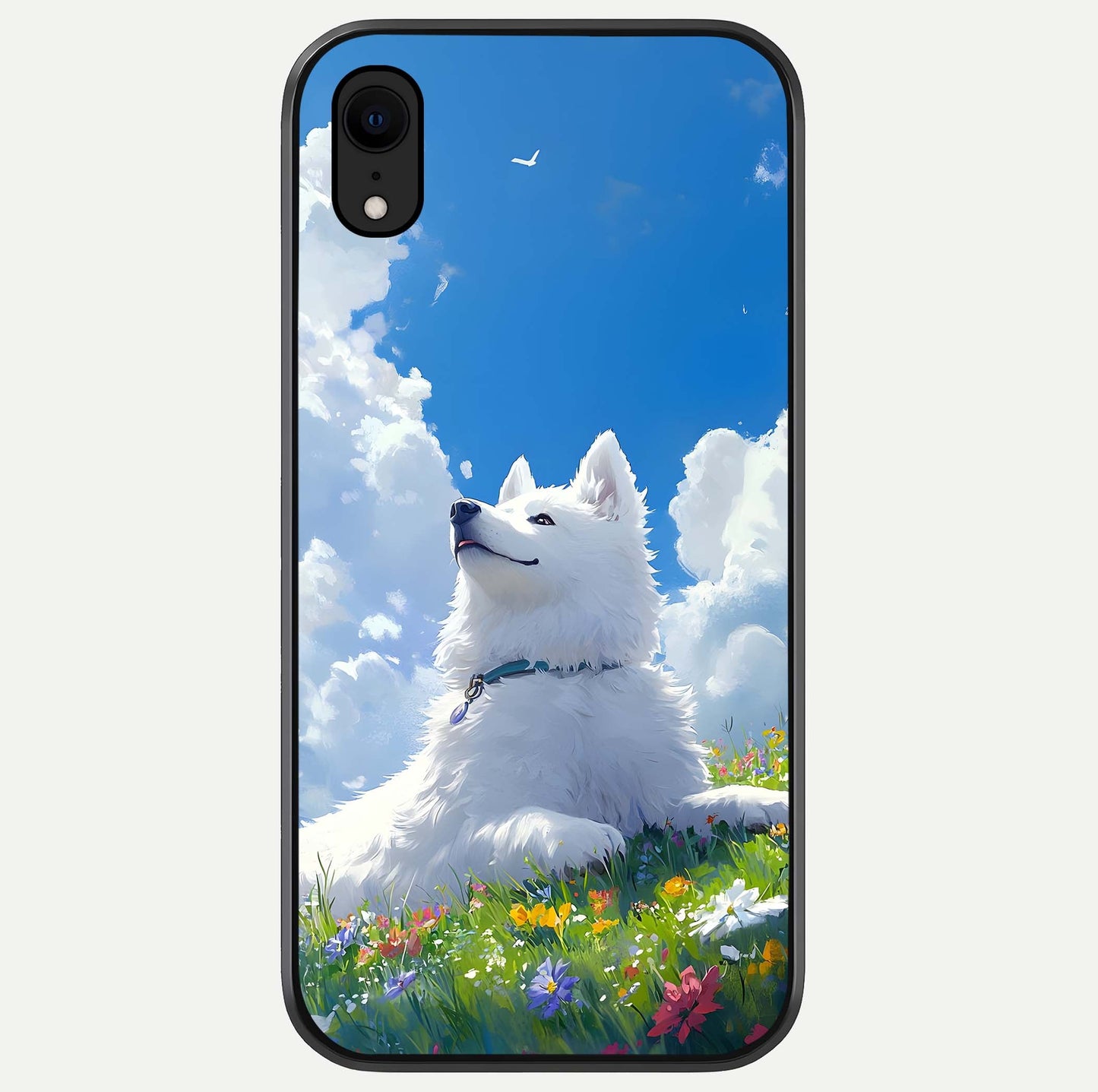Blissful Cloud Pup Glass Case For iPhone Xr by Custom World