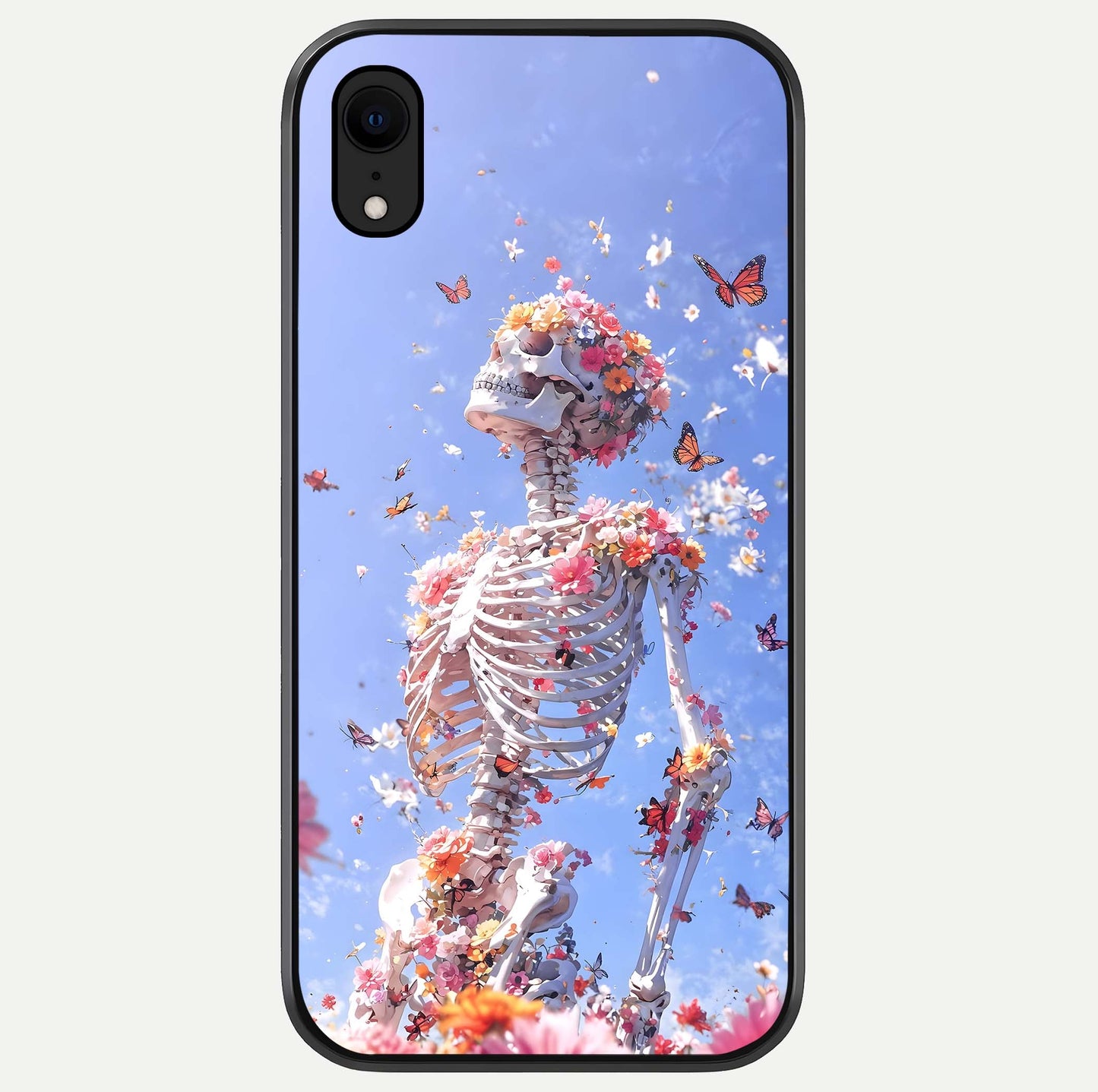 Bloom Beyond Bones Glass Case For iPhone Xr by Custom World