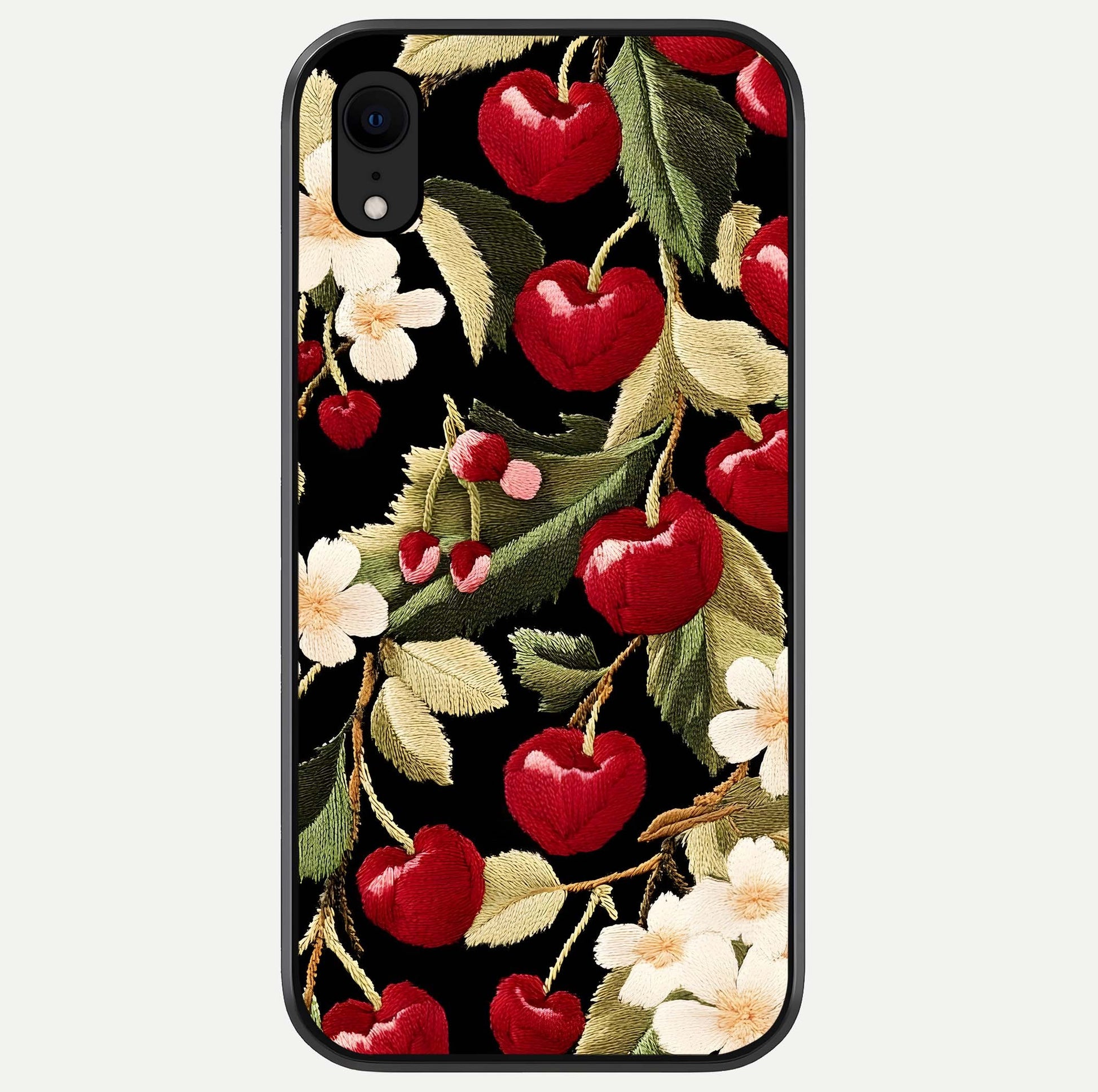 Bloom Thread Art Glass Case For iPhone Xr by Custom World