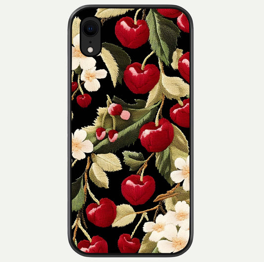 Bloom Thread Art Glass Case For iPhone Xr by Custom World