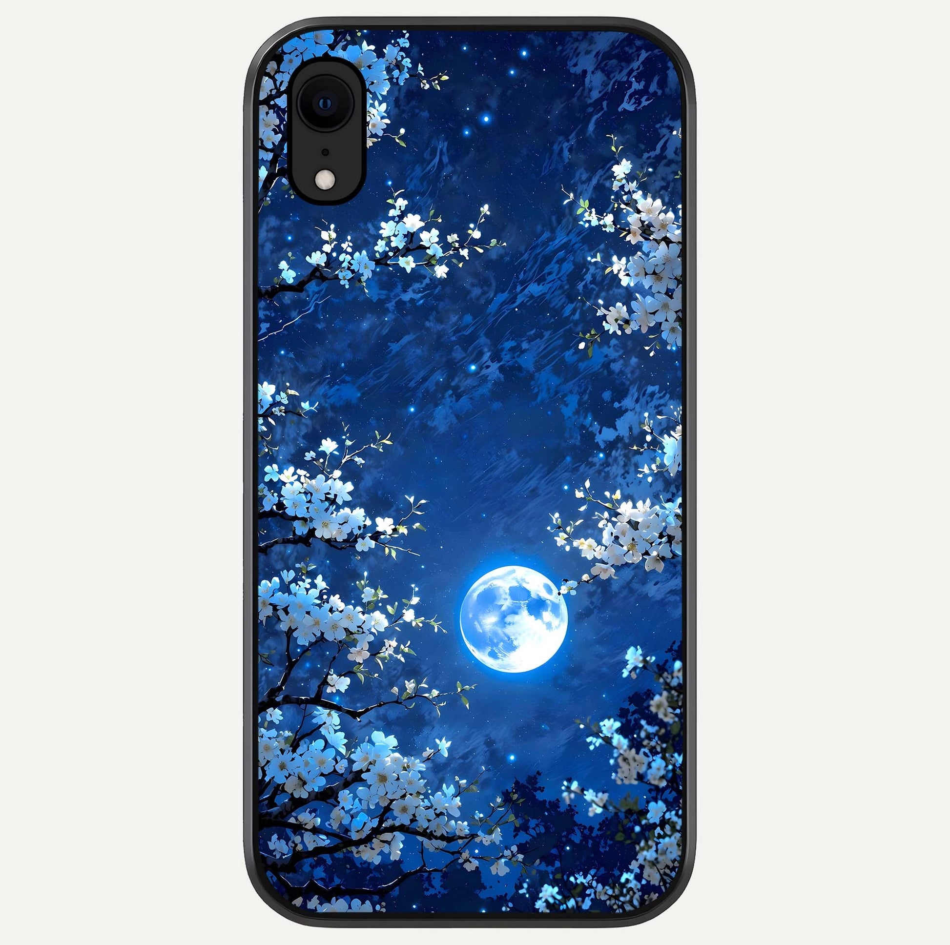 Blossom Moonlight Sky Glass Case For iPhone Xr by Custom World