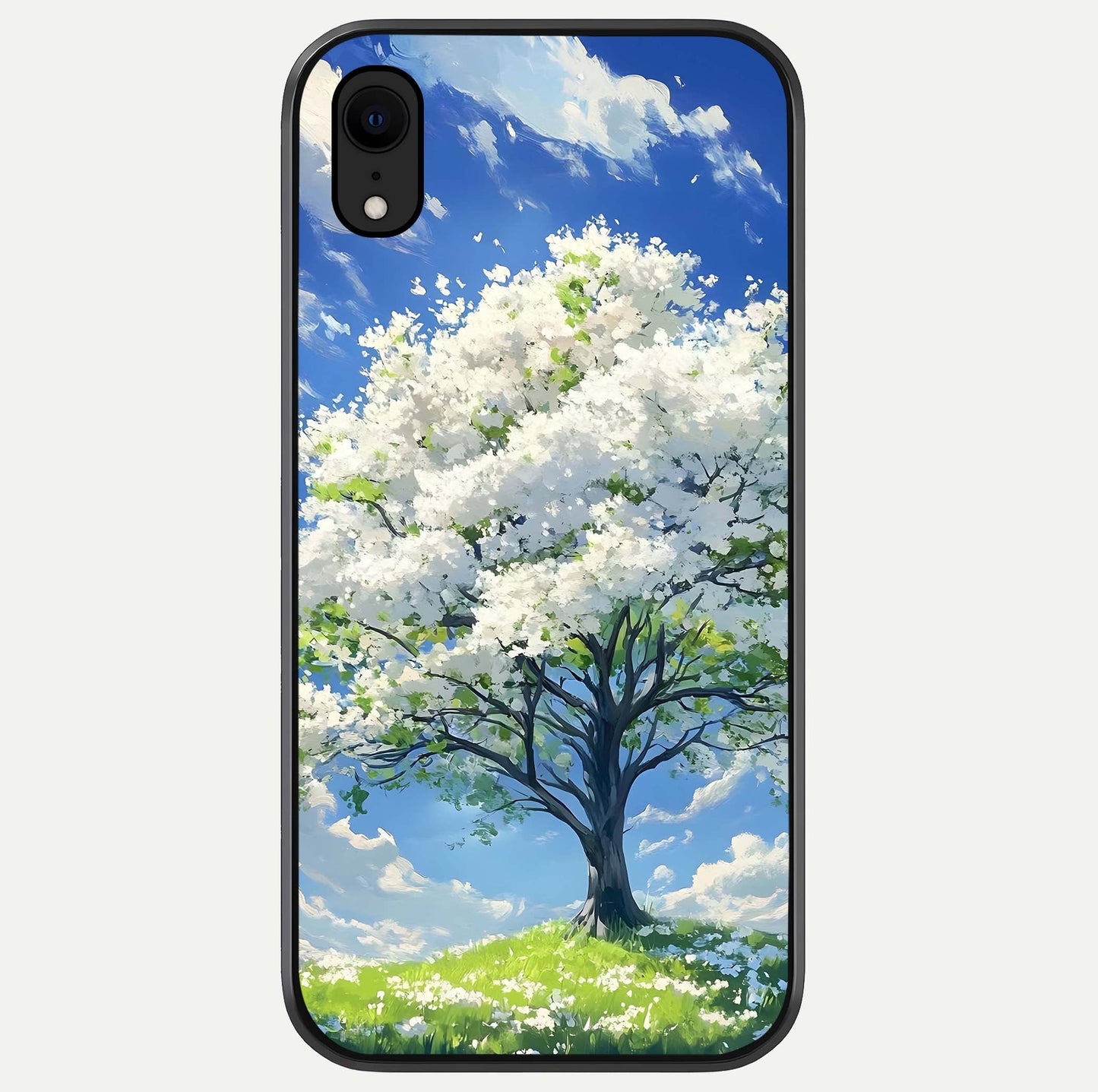 Blossom Sky Serenity Glass Case For iPhone Xr by Custom World