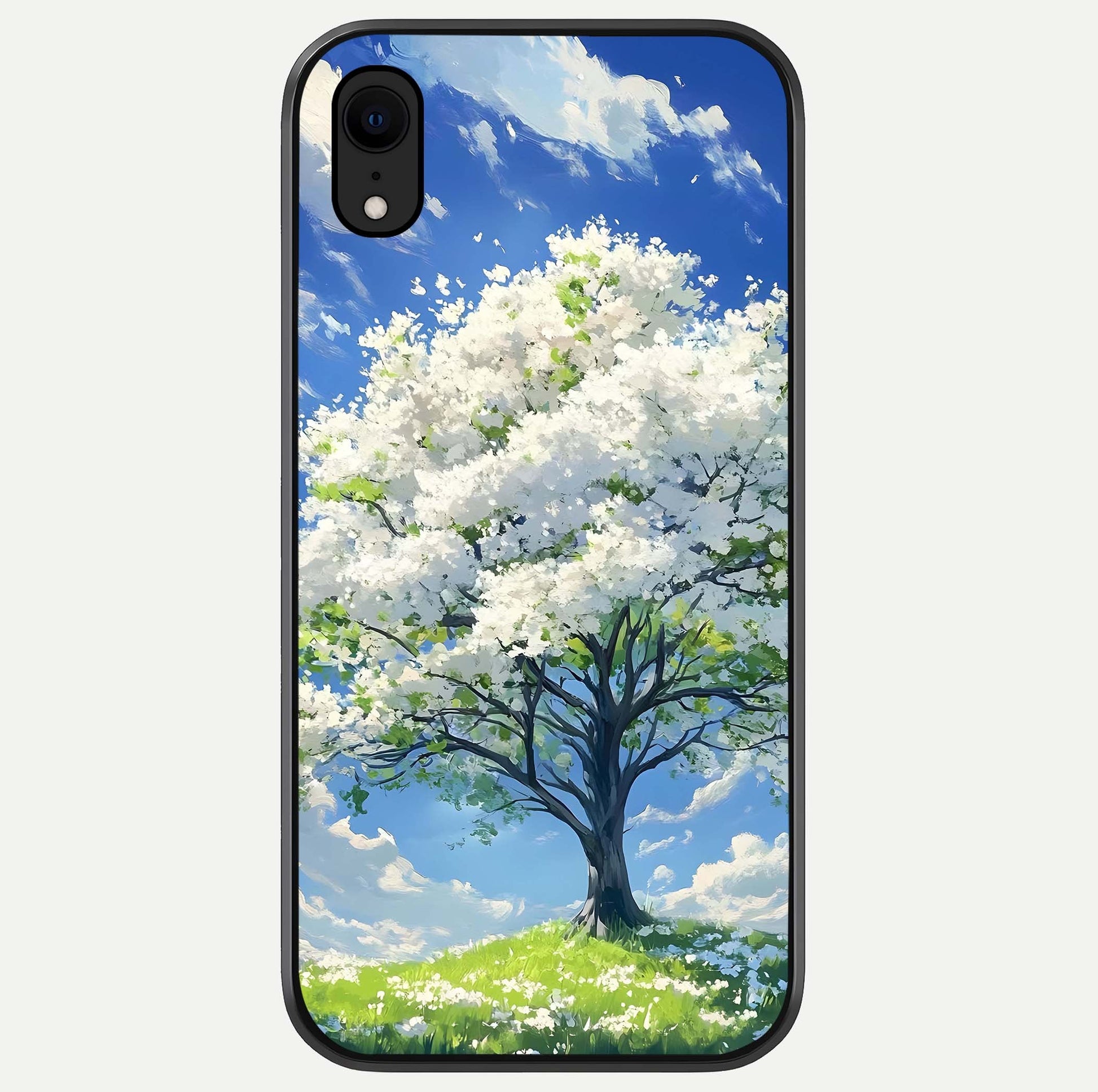 Blossom Sky Serenity Glass Case For iPhone Xr by Custom World