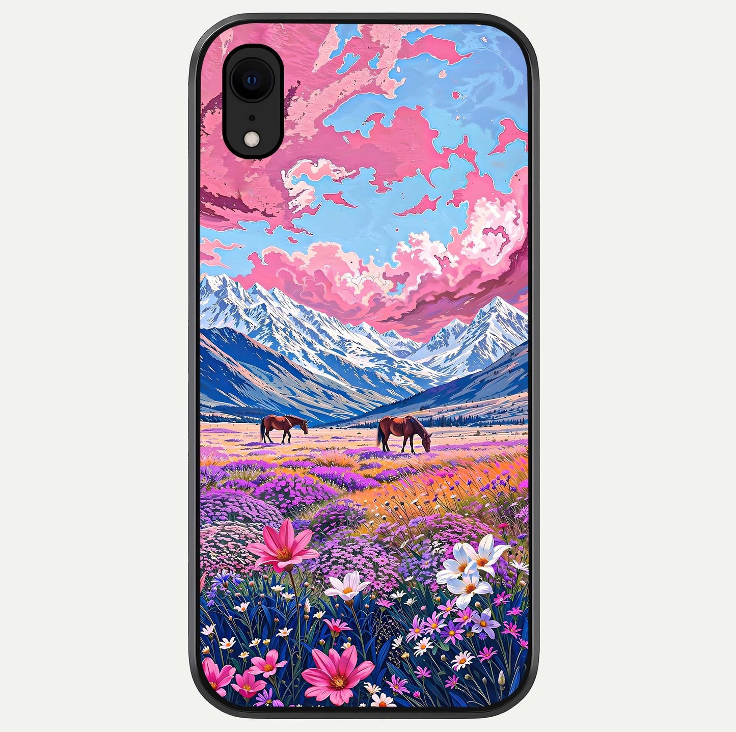 Blossom Valley Dream Glass Case For iPhone Xr by Custom World