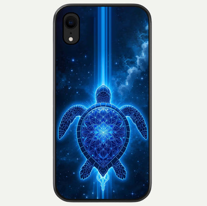 Blue Galaxy Turtle Glass Case For iPhone Xr by Custom World