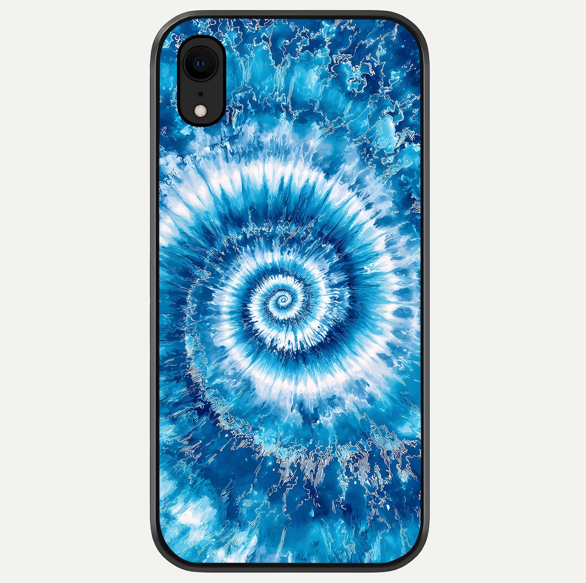 Blue Galaxy Wave Glass Case For iPhone Xr by Custom World