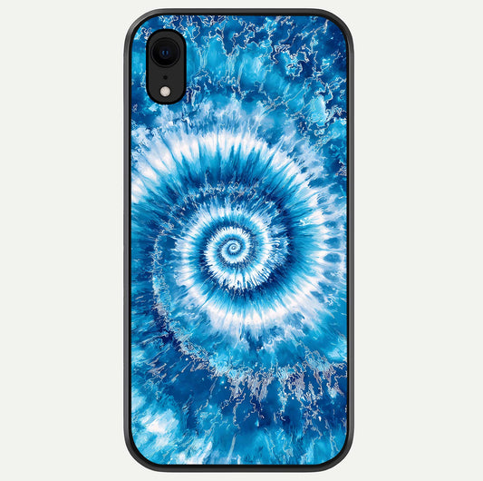 Blue Galaxy Wave Glass Case For iPhone Xr by Custom World
